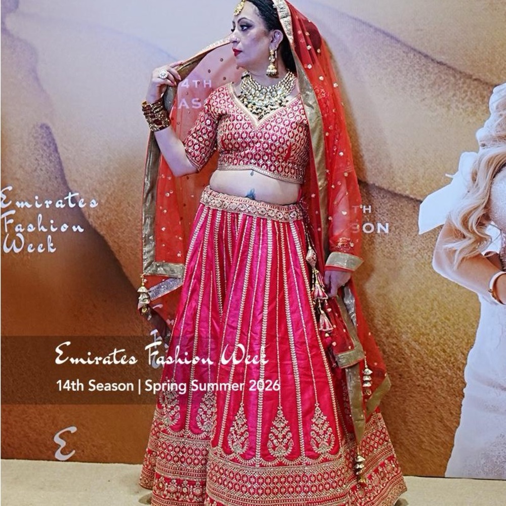 Elegant Red and Gold Lehenga